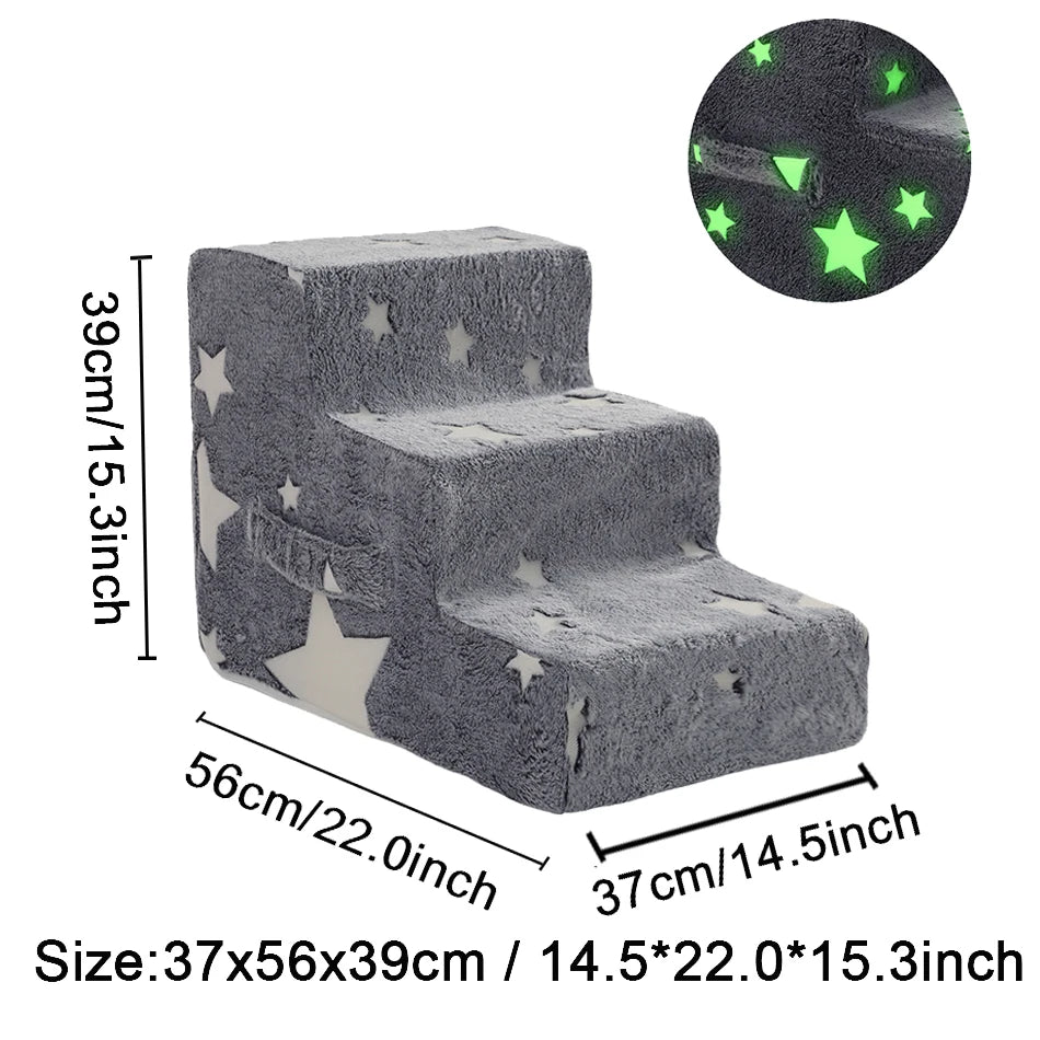 Stairs Cat Dog Ladder 3 4 Step Stairs for Dogs Puppy Ramp Detachable Sponge Pet Ladder Accessories
