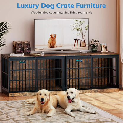 47' Dog Crate Furniture for 1 Dogs, Heavy Duty Indoor Dog Kennel for Medium/Large Dogs