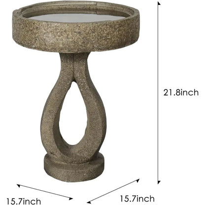21.8”Birdbaths for The Garden Clearance -Concrete Modern Bird Bath for Outside, Yard Statue Decoration for Garden