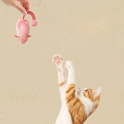 New Interactive Mouse Plush Cat Chew Toys Boredom Interactive Plush Toys Kitten Game Indoor Plush Mice Luminous Toys