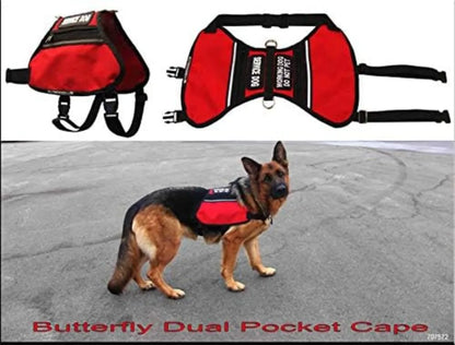 Service Dog Vest with Adjustable Straps, Zippered Pockets & Poop Bag Grommet - Purple