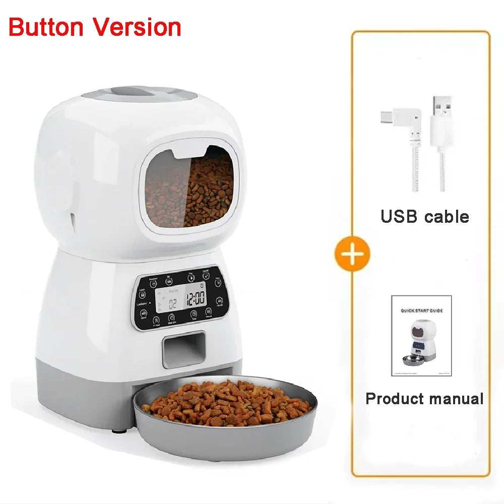 Petavista Automatic Cat Feeder Pet Smart WiFi Food Kibble Dispenser Remote Control Auto Feeder For Cat Dog Dry Food Accessories
