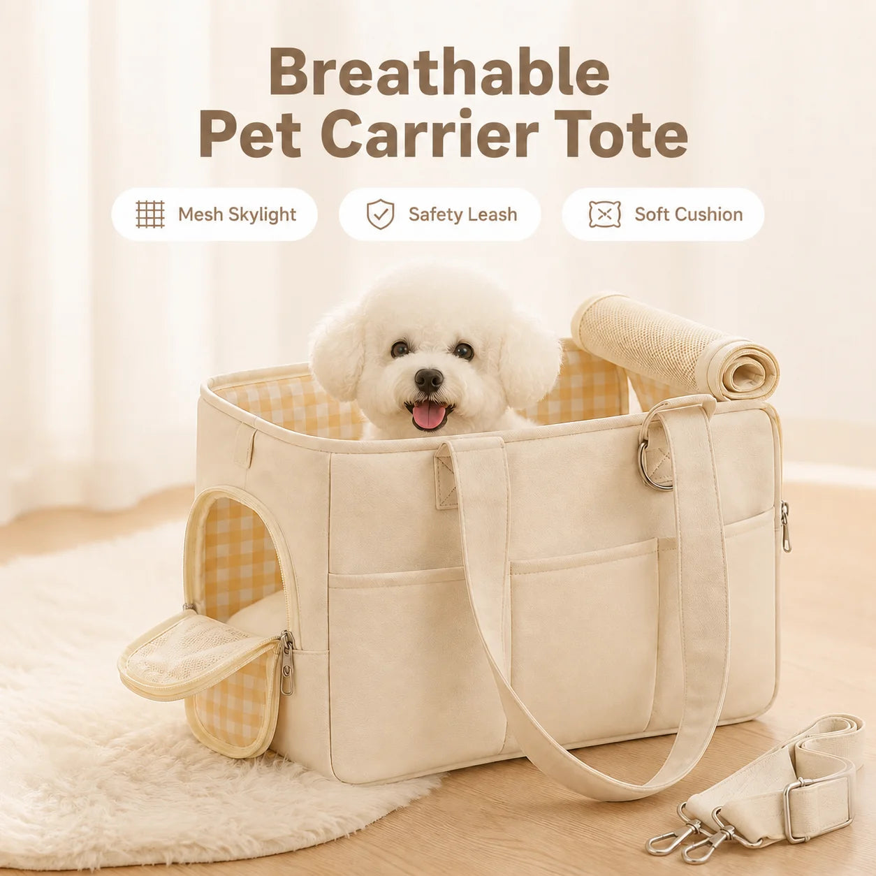 Cat Carrier Breath Side Backpack Dog Carriers Pet Crossbody Shoulder Bag Outdoor Travel Backpack For Small Dogs Cats Outgoing
