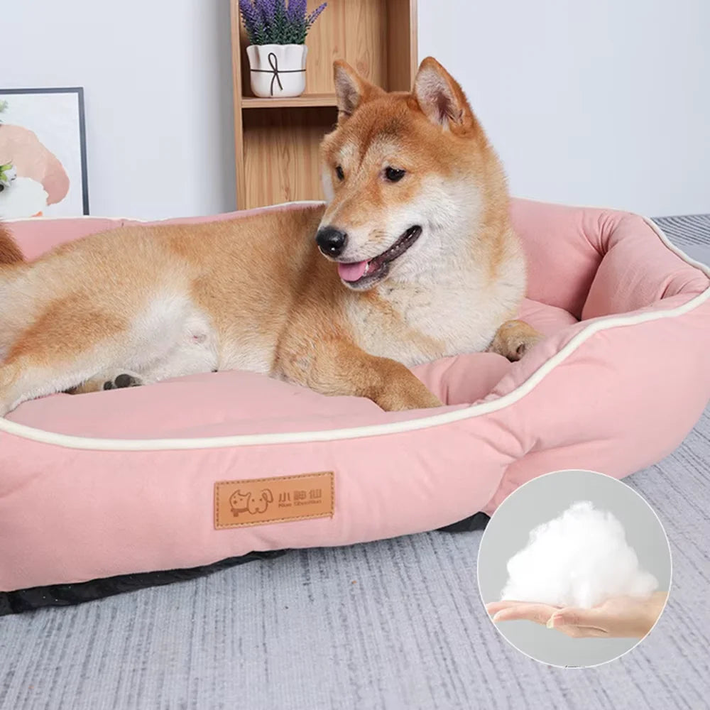 Pet Sofa Sleeping Bed Large Space Winter Warm Soft Plush Pet Cushion Large Size For Indoor Cats Dogs Wear-resistant Non-slip Bed