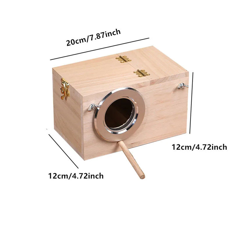 High Quality Wooden Bird Cage Nesting Box Breeding Hatching Nest for Parakeet Budgies Cocktail Finch Lovebird Parrot Birdhouse