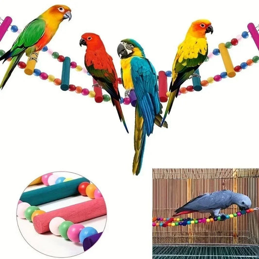 Bird Parrot Toys Hanging Ladders Hammock Swing Toy