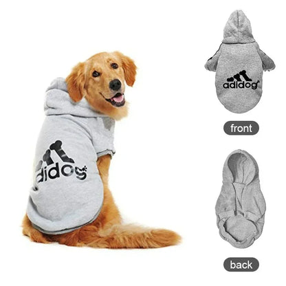 Adidog Autumn Winter Warm Dog Clothes Dog Hoodies Pet Warm Coat for Medium Large Dog Jacket Sweater Puppy French Bulldog
