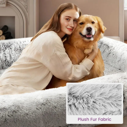 75x43 Inch Orthopedic Human Dog Bed, Waterproof Washable Cover, Soft Calming Lounger for People & Pets
