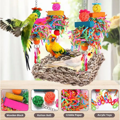 Colorful Bird Toys and Accessories for Conure, Lovebirds, Cockatiels, Budgies, and Small Birds