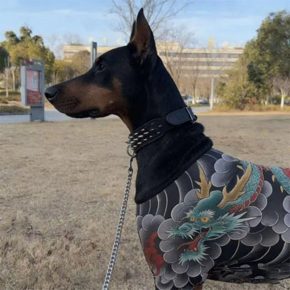 Dog Pet Tattoo Clothes Shirt Four Seasons Universal Handsome Humorous Tattoo Clothes Dogs Shirts Doberman Pinscher Pets Supplies