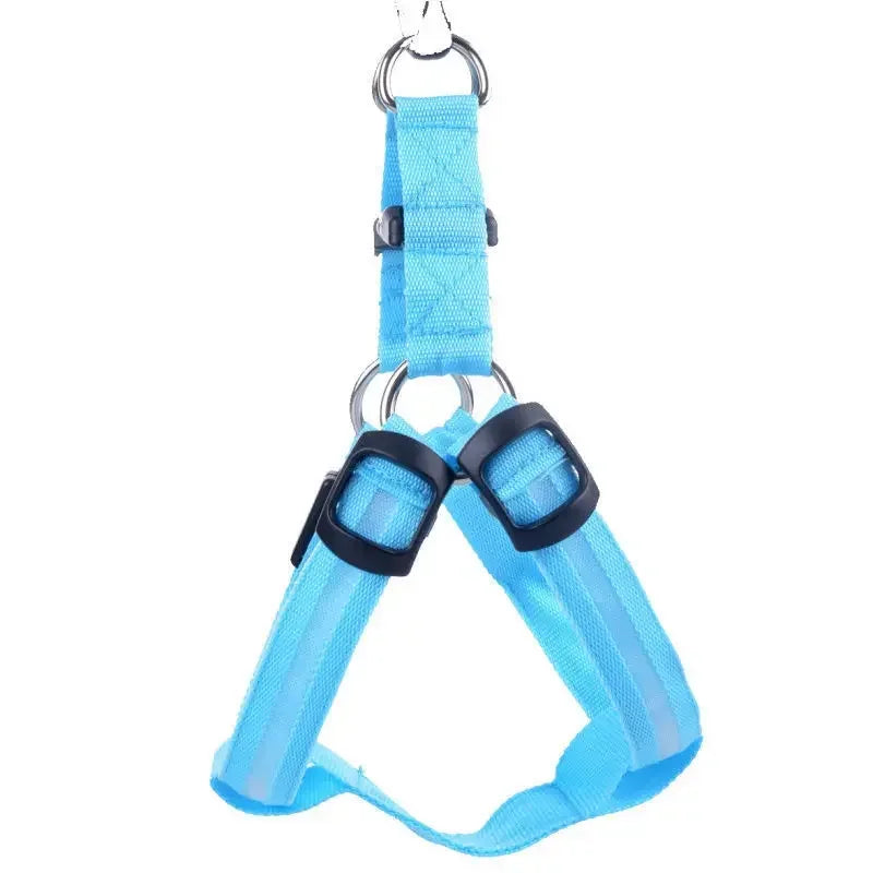 Outdoor Luminous Pet Supplies LED Luminous Dog Chest Harness Large Dog Traction Dog Walking Supplies To Prevent Getting Lost New