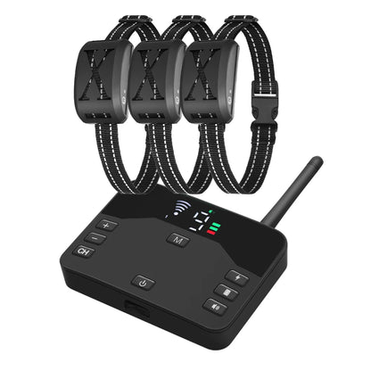 2 IN 1 Wireless Electronic Dog Fence System & Remote Training Collar Beep Shock Vibration and Pet Containment For All Size Puppy