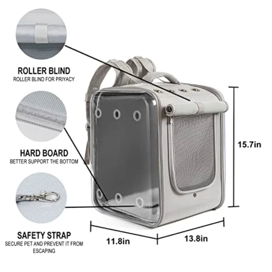 Cat Backpack Carrier Large Pet Backpack Carrier 17lbs Load-Bearing Ventilated Design Dog Backpack Carrier for Small Dogs Sturdy