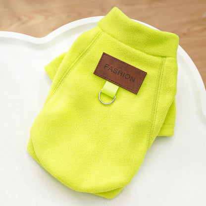Winter Warm Dog Clothes for Small Dogs Fashion Dog Hoodies Solid Color Puppy Sweatshirt Soft Cat Pullovers Chihuahua Pet Hoodies