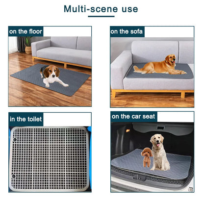 Reusable Dog Pee Pad Blanket Absorbent Diaper Washable Puppy Training Pad Pet Bed Urine Mat for Pet Car Seat Cover