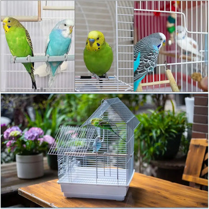 Compact Bird Cage Kit for Small Birds with Accessories - Ideal for Parakeets, Lovebirds, Parrotlets, and Canaries