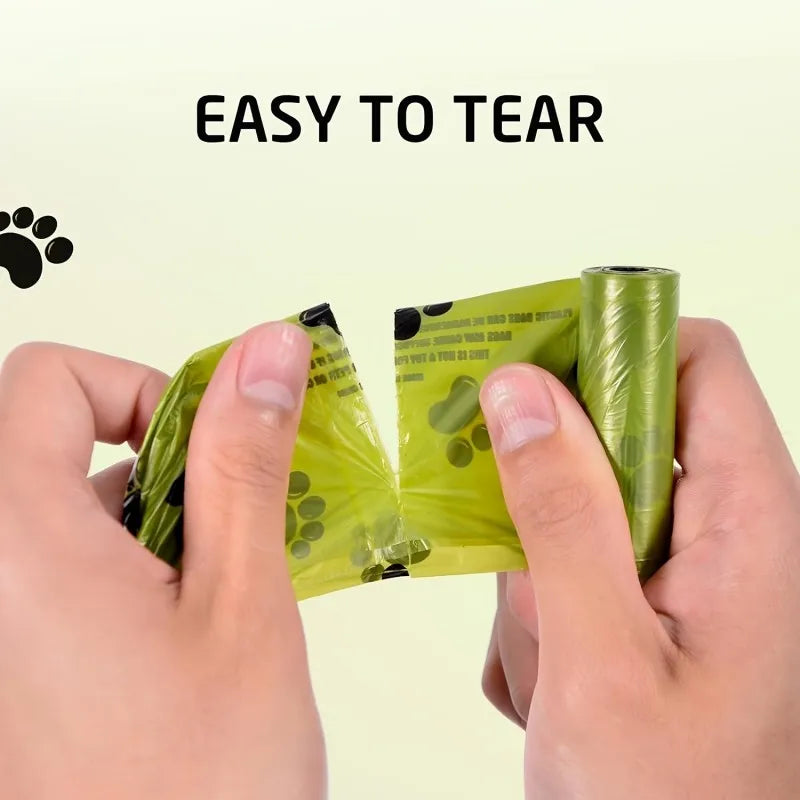 Dog Poop Bags Waterproof Dog Waste Bags Doggie Cat Puppy Outdoor Walk Home Clean Refill Garbage Bag Pet Supplies 15 Bags/Roll