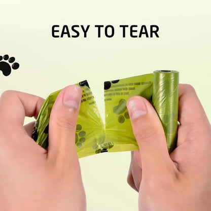Dog Poop Bags Waterproof Dog Waste Bags Doggie Cat Puppy Outdoor Walk Home Clean Refill Garbage Bag Pet Supplies 15 Bags/Roll