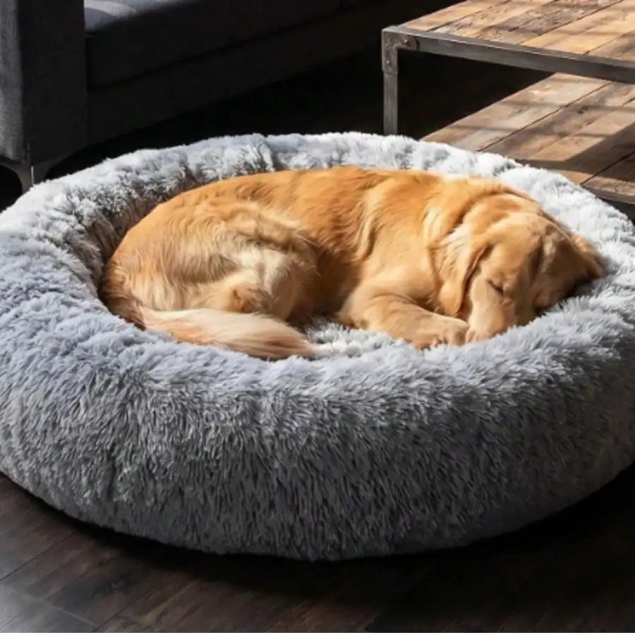 Dog Bed, Calming Soft Anti-Anxiety Donut Cat Bed, Washable Round Fluffy Cushion For Small Medium And Big Pets