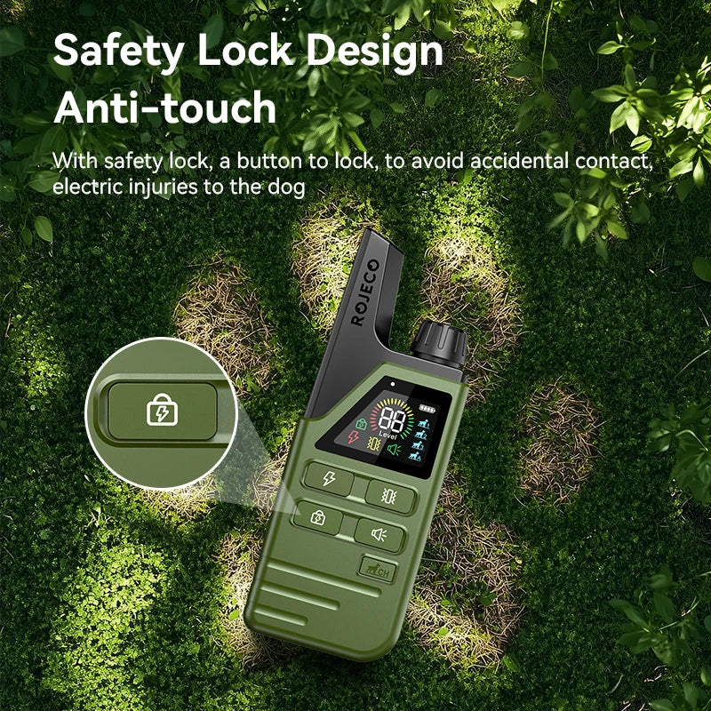 ROJECO Electric Dog Training Collar Remote Control Rechargeable Bark Control Stop Shock Collar