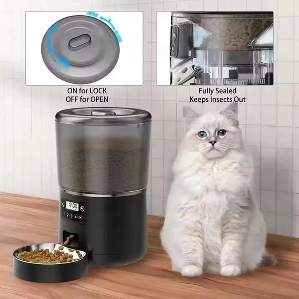 Petavista Automatic Cat Feeder Pet Smart WiFi Food Kibble Dispenser Remote Control Auto Feeder For Cat Dog Dry Food Accessories