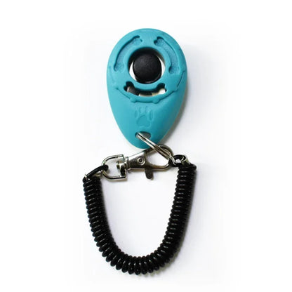 2 in 1 Dog Training Clicker Pet Plastic New Dogs Click Trainer Aid Tools Adjustable Wrist Strap Sound Key Chain Dog Supplies