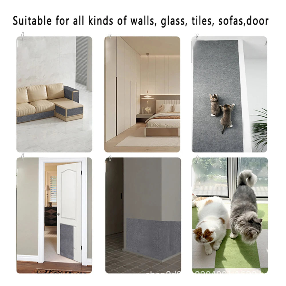 Self-Adhesive Trimmable Cat Scratching Carpet Sofa Furniture Protector