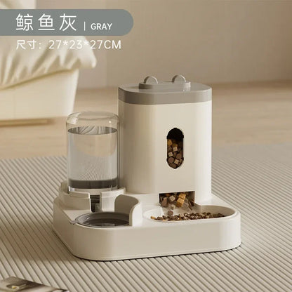 Automatic Feeder Dog Cat Food Bowl With Water Fountain Large Capacity Pet Food Storage Dispenser Container