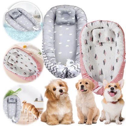 Cat Dog Mat with Pillow Thickening Dog Sofa Bed Removable Comfortable Soft Cloth Dog Kennel Pet Sleeping Bed Sofa