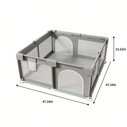 47x47x23.6 Inch Puppy Playpen With Gate, Dog Playpen For Puppies And Small Dogs, Durable Safety Pet Fence With HighStrength Nylon