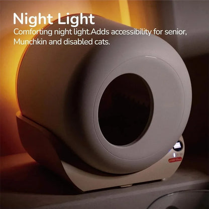 Self Cleaning Litter Box | APP + Automatic (All Cats Compatible) | Odor Control, Spacious Interior & Large Wastes Bin