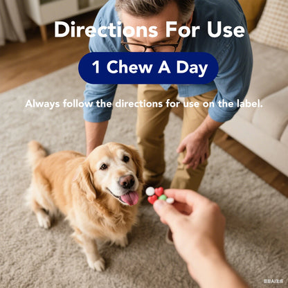 Dogs Chewables, Flea and Tick Prevention for Dogs, Dog Allergy Chews, Dog Itching Skin Relief & Skin Repair, Flea Treatment Dogs