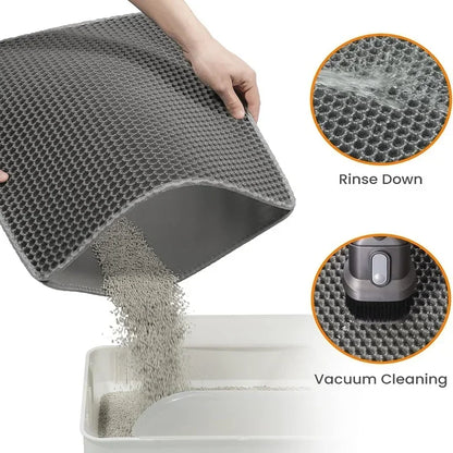 Cat Litter Mat Pet Toilet Waterproof Double Layer Pet Litter Box Mat Nonslip Sand Cat Washable Mat