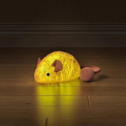New Interactive Mouse Plush Cat Chew Toys Boredom Interactive Plush Toys Kitten Game Indoor Plush Mice Luminous Toys