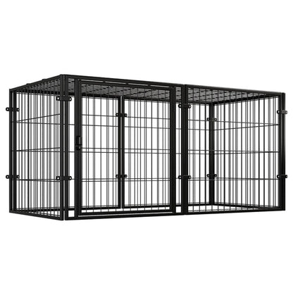 48 Inch Kennel Cage Easy Assemble Heavy Duty Wire Dog Crates with Door Dogs Cage Kennel Stackable for Puppy/Small Dog/Rabbit/Pig