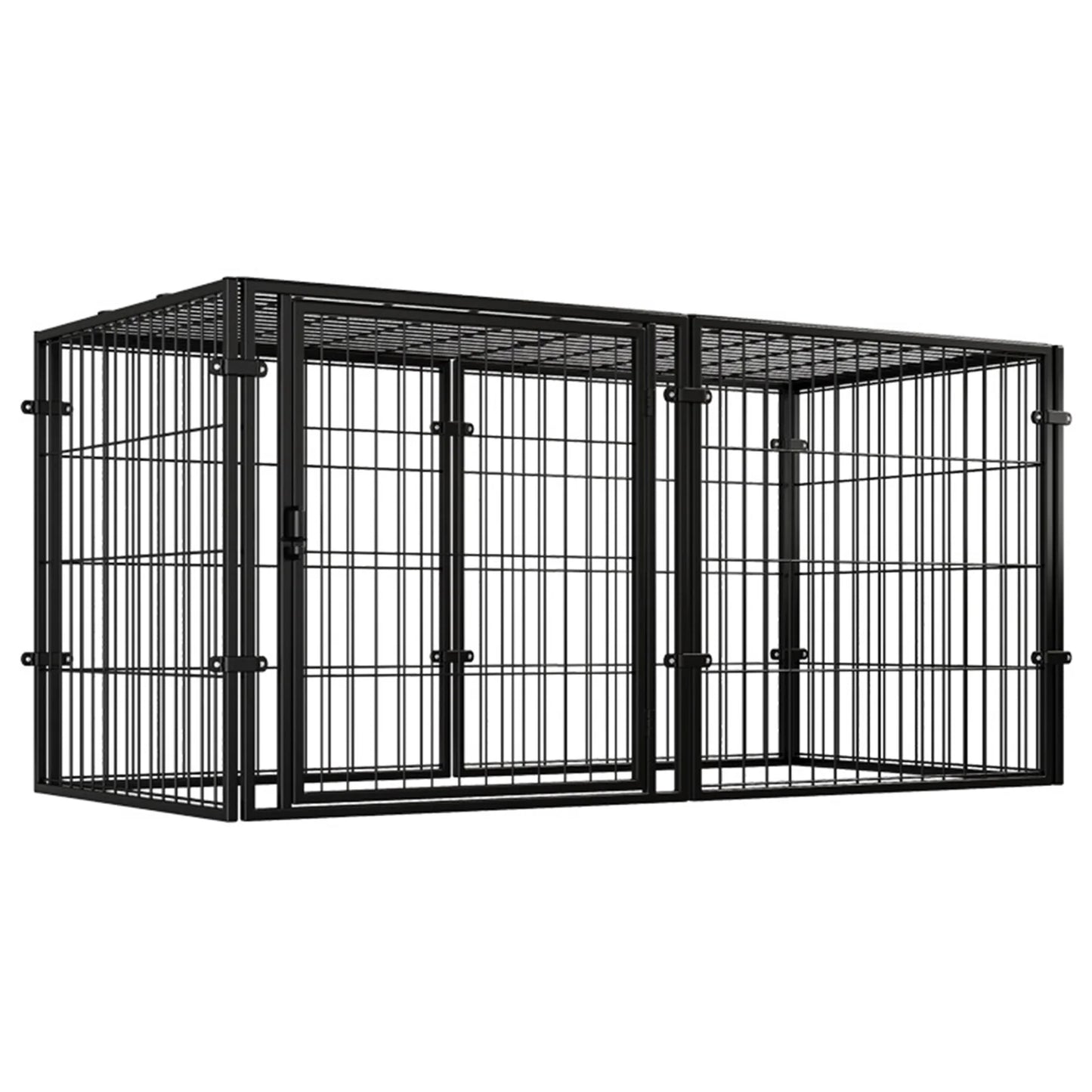 48 Inch Kennel Cage Easy Assemble Heavy Duty Wire Dog Crates with Door Stackable for Puppy/Small Dog/Rabbit/Pig