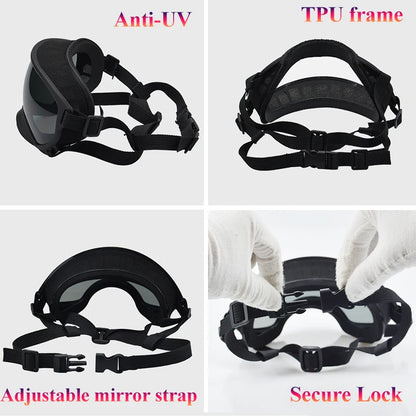 Dog Goggles Anti-UV Sun Glasses Eyewear Protection Adjustable Windproof Pet Dog Supplies For Travel