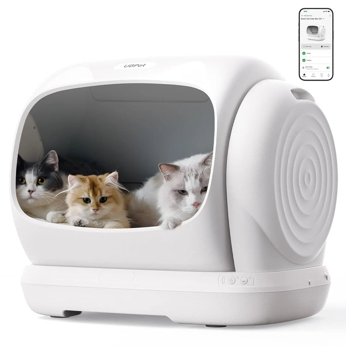 Automatic Cat Litter Box, Self Cleaning Litter Box for Multiple Cats, Anti-Pinch Safety Protection, Smart APP, Customized