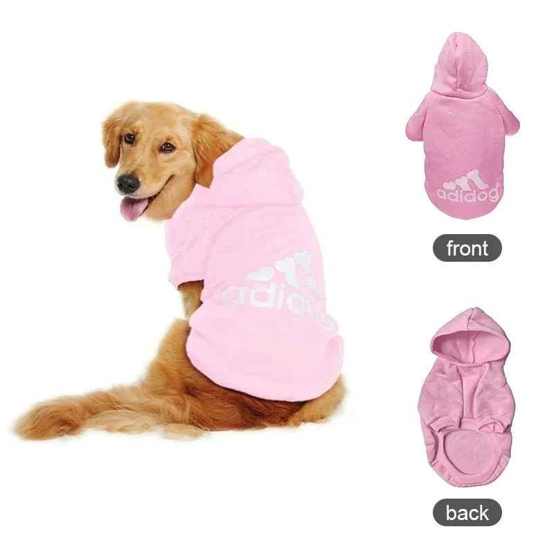 Adidog Autumn Winter Warm Dog Clothes Dog Hoodies Pet Warm Coat for Medium Large Dog Jacket Sweater Puppy French Bulldog