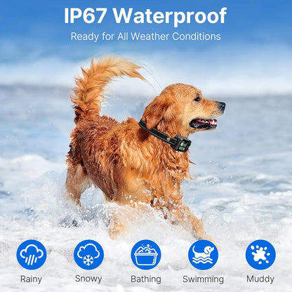 GPS Wireless Dog Fence System, Circular Electric Fence for Dogs | Adjustable Range from 49 to 6561 ft