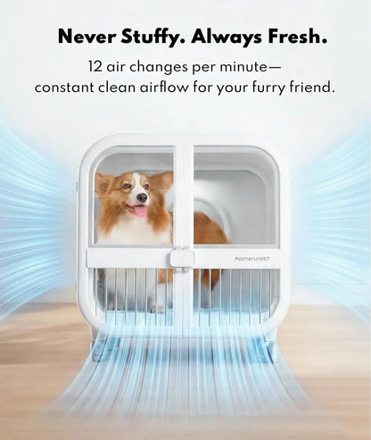 135L Ultra-Quiet Pet Dryer Box, Smart Temp Control, 360° Hands-Free Safe Drying for Dogs, Cats & Multi-Pet, Custom