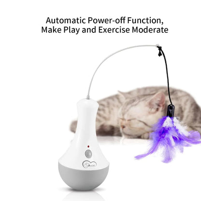 DOEL Cat Interactive Toys Funny Feather Kitten Teaser Indoor Play Automatic