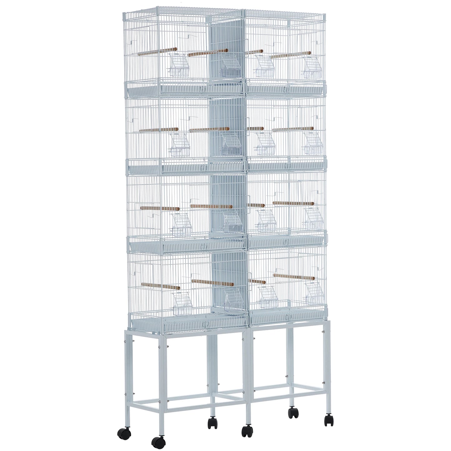 Extra Large Bird Cage with Rolling Stand Spacious Wrought Iron Parakeet Cage Playstand for Parrots Cockatiels Conures Lovebirds