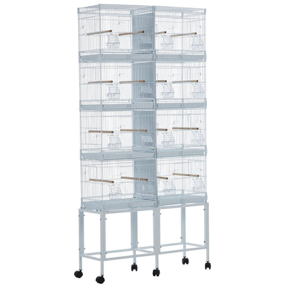 Extra Large Bird Cage with Rolling Stand Spacious Wrought Iron Parakeet Cage Playstand for Parrots Cockatiels Conures Lovebirds