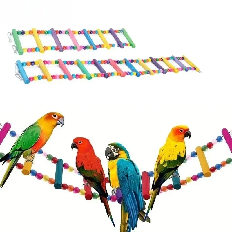 Bird Parrot Toys Hanging Ladders Hammock Swing Toy