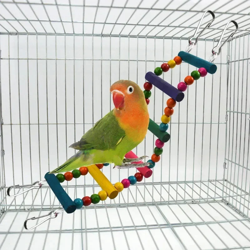 Bird Parrot Toys Hanging Ladders Hammock Swing Toy