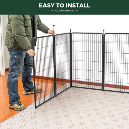Outdoor dog game fence, suitable for indoor, courtyard, RV camping, 45 inch 16 panel, suitable for large dogs