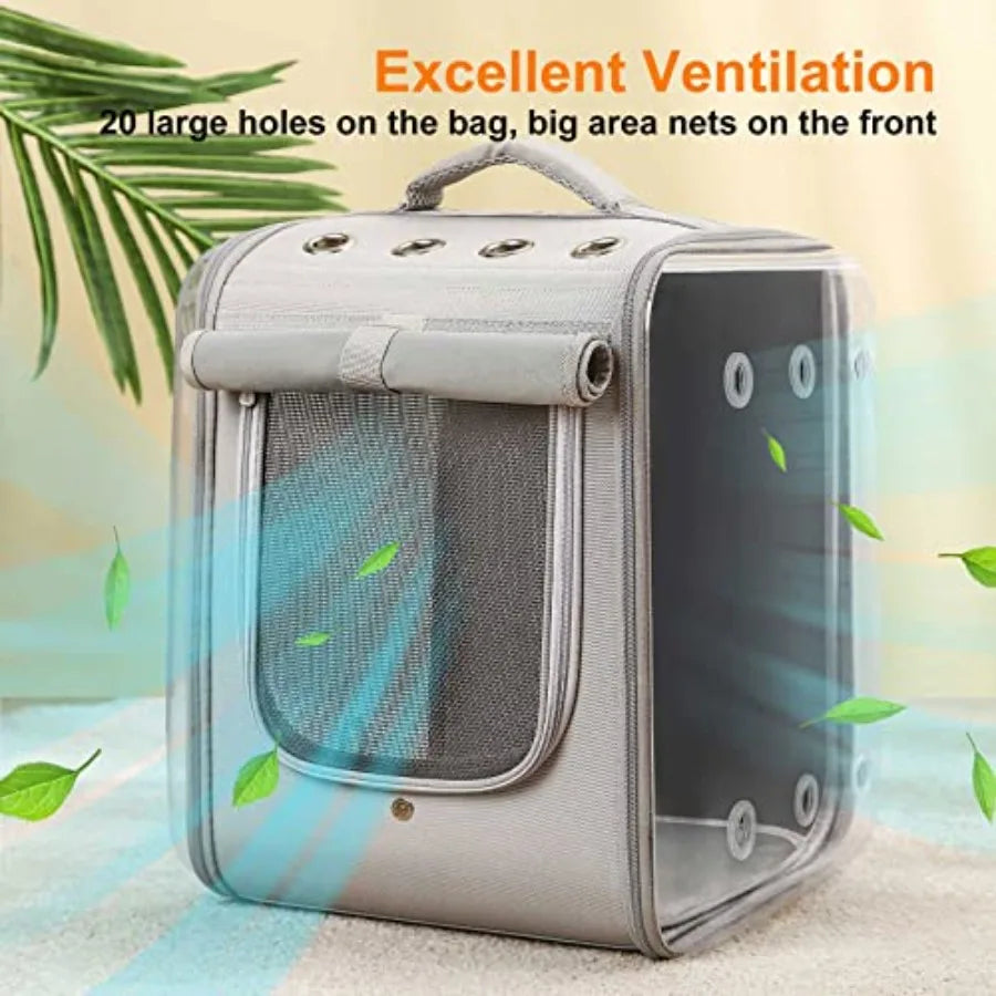Cat Backpack Carrier Large Pet Backpack Carrier 17lbs Load-Bearing Ventilated Design Dog Backpack Carrier for Small Dogs Sturdy