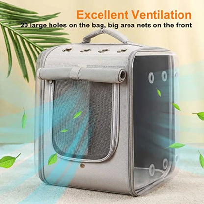 Cat Backpack Carrier Large Pet Backpack Carrier 17lbs Load-Bearing Ventilated Design Dog Backpack Carrier for Small Dogs Sturdy