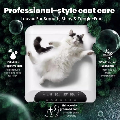 Low Noise Pet Dryer Box, 20 Air Vents, Gentle Fur Care, Smart App & All-Season Safety Grooming, Custom